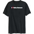 T-Shirt Mens Black ' I love Salsa Dancers ' Sports'