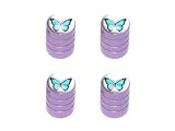 Butterfly - Tire Rim Valve Stem Caps - Purple