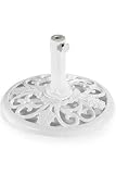 Fleur-de-lis Round Umbrla Stnd 40-48 Lbs White