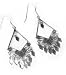 Sterling Silver Ornate Gypsy Dangling Drops Earrings