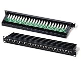 Cables To Go - Patch panel - black - 24 ports