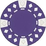 Clay Composite Diamond Suited Poker Chips 25 11.5 gram Purple Poker Chips