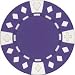 Clay Composite Diamond Suited Poker Chips 25 11.5 gram Purple Poker Chips