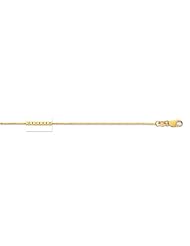 18K Solid Yellow Gold Box Chain Necklace 18" inch 0.8mm