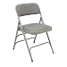 National Public Seating 2300 Series Steel Frame Upholstered Premium Fabric Seat and Back Folding Chair with Triple Brace, 480 lbs Capacity, Graystone/Gray (Carton of 4)