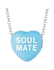 Sweethearts Enamel "Soul Mate" Heart on 16" Necklace Pendant with Gift Box