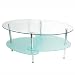 Walker Edison 38 in. Wave Oval Coffee Table