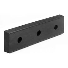 Durable Rubber Molded Bumper, Rectangular, Horizontal Mount