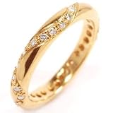 Diamond Ribbon Design Wedding Ring or Stacking Band, 18k Yellow Gold, Ring Size 6.5 (T.w 0.40)