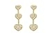 Diamond Heart Journey Earrings : 14K Yellow Gold - title=