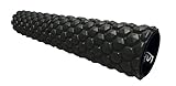 ProSource Premium HEXA 2-in-1 Sports Massage Trigger Point Foam Roller - Use as 2 x Original Size (12") or connect for Full Size (24") (Black)