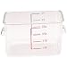 Rubbermaid Commercial Polycarbonate 1 Gallon Space Saving Storage Container, Square, 8.8" Width x 8.75" Length x 4.75" Height, Clear