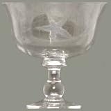 Individually Hand Etched Starfish Glass Compote 6 1/2"H, 6 3/4"D