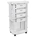 TrippNT 50789 Styrene Light Duty Lab Cart with Swivel Casters, 16.75" Width x 33" Height x 15" Depth, 4 Shelves