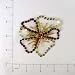 Flower On Net Applique - Gold, Brown Multi Each