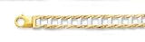 14K Two-Tone Gold Man's Bracelet - 8.5 - 12.00mm wide