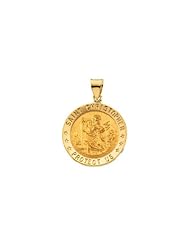 23.00 mm St. Christopher Medal in 14K Yellow Gold
