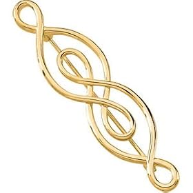 14K Yellow Gold Brooch by DivaDiamonds