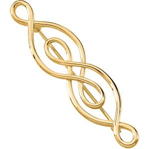 14K Yellow Gold Brooch by