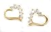 Beautiful 24k Gold Layered GL Beautiful Cubic Zirconia CZ Open Heart Heart Earrings Lifetime Warranty! Comes Gift Boxed