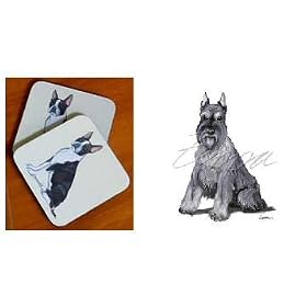 Schnauzer Beverage Coaster Set by Zeppa