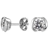 Esprit Damen-Ohrstecker glam shine 925 Sterlingsilber 2 Zirkonia farblos ESER91268A000