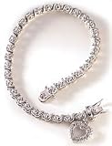 Signature Sterling Diamond Heart Charm SILVER