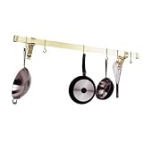 Enclume RB-48-BP 48-Inch Rolled End Bar Premier Wall Rack, Brass
