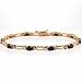 24k Gold Genuine Diamond Accent and oval Genuine Sapphire stone Tennis Bracelet