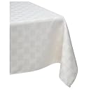 Reflections 52 by 52-Inch Square Tablecloth, Pearl