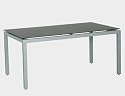 Siena Garden Sydney Tisch 160x90 Gestell: Alu silber/ Glasplatte: schwarz
