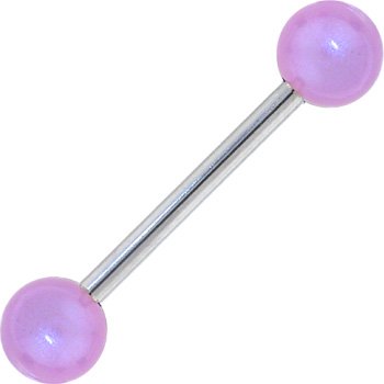 Lilac MIRACLE BALL Barbell Tongue Ring