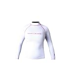 Body Glove Basic Deluxe Junior's Long Sleeve Rash Guard (Size 16, White/Pink)