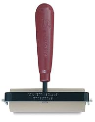 4 inch Soft Rubber Brayer H-D Steel Frame, Plastic Core