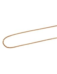 Ladies Real Solid 18K Rose Gold Italy Cable Link Chain Necklace 18" 4.2 Grams