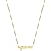 Nickel Free Mystical Sun Sign Horoscope Zodiac Nameplate Necklace, USA!