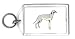 Keychain with grey, hound, pet, animal, dog