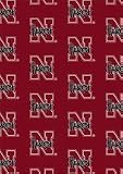 Nebraska Cornhuskers 3 10 x 5 4 Team Repeat Area Rug