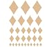 Set of 30 - Light Brown Diamonds Vinyl Wall Graphic Decals Stickers