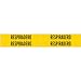 Brady 83573 Pipe Marker, Legend, "Vapor", Style 4 Blk/Yel