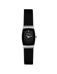 Skagen Womens 271SSLB Steel Collection Slim Black Leather Watch