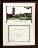 IMAGE OF Western Carolina University Scholar Scholar Mahogany Framed Lithograph w/Diploma Opening
