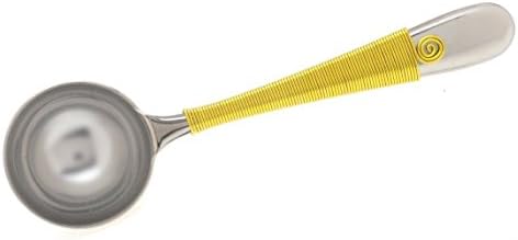 Coffee Scoop with Lemon Yellow Wire - Hostess Gift - Gifts for Her - Coffee Pour Over - Gourmet Food Gifts - Measuring Scoop - Tea Scoop - Easter - Handmade Gift - Gifts Under $25
