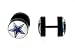 Black Anodized Stainless Steel Fake Plugs - Blue/White Star - Dallas Cowboys Logo - 16g, 10mm Sold as a pair