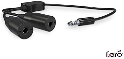FARO - Aircraft Pilot Helicopter Adapter (Converts GA Headset to Helicopter Plug)(Compatible with U-174/U plug or the U-93A/U plug) by Faro Aviation