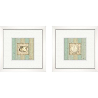 Coastal Conch Framed Art (Set of 2)