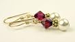 July RUBY Gold Filled Swarovski Crystal Beaded Birthstone Earrings