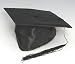 Black Graduation Hat Cap with Black Tassel