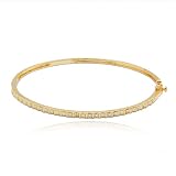 18kpl Genuine Diamond Accent 7.5" Bracelet
