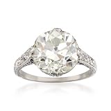 C. 1970 Vintage 5.71ct Diamond Solitaire Ring, .20ct t.w. Diamonds. Size 7
